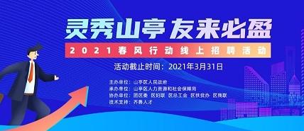 齐鲁人才：灵秀山亭 友来必盈——2021春风行动线上招聘活动