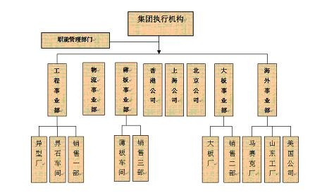 事业部制,直线职能制组织结构图